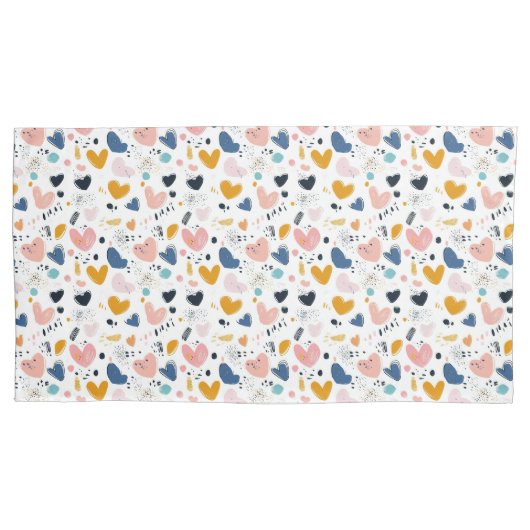 Modern Hearts Kissenbezug (Vorderseite-Links)