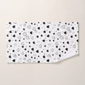 Modern Hearts Pattern Badhandtuch Set (Handtuch)