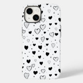 Modern Hearts Pattern Case-Mate iPhone Hülle (Rückseite)