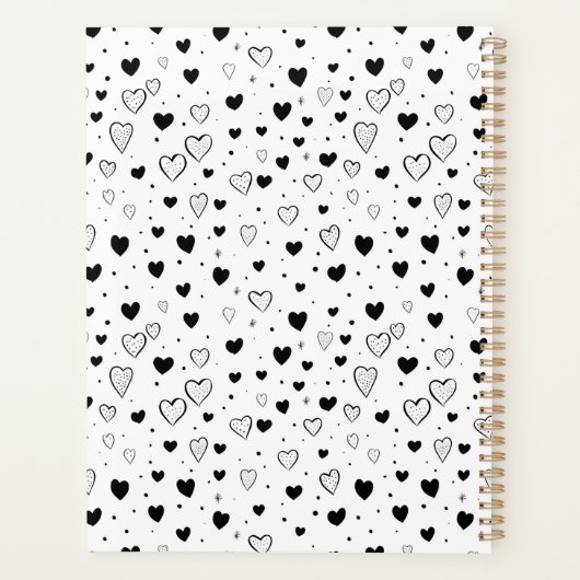 Modern Hearts Pattern Planer (Rückseite)