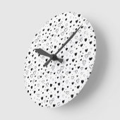 Modern Hearts Pattern Runde Wanduhr (Winkel)