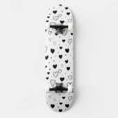 Modern Hearts Pattern Skateboard (Vorderseite)