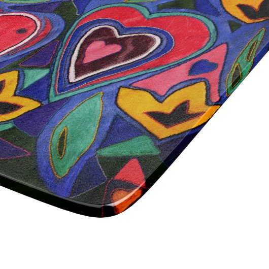Modern hearts schneidebrett (Ecke)