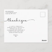 Modern Hearts Script Abschluss Foto Vielen Dank Postkarte (Rückseite)