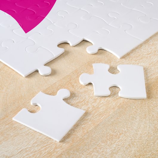 Modern Hebräisch Aleph Tav Pink Weiße Typografie Puzzle (Seite)