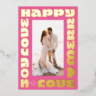 modern hell bunt   Weihnachten in einem Foto rot Folien Feiertagskarte