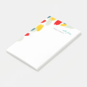 Modern hell-farbener Grenzzettel aus dem Design Post-it Klebezettel (angewinkelt)