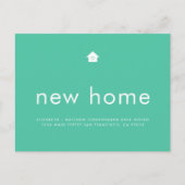 Modern hell Minimalistisch Neue Zuhause Ankündigungspostkarte (Vorderseite)