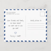 Modern hell Minimalistisch Neue Zuhause Ankündigungspostkarte (Rückseite)