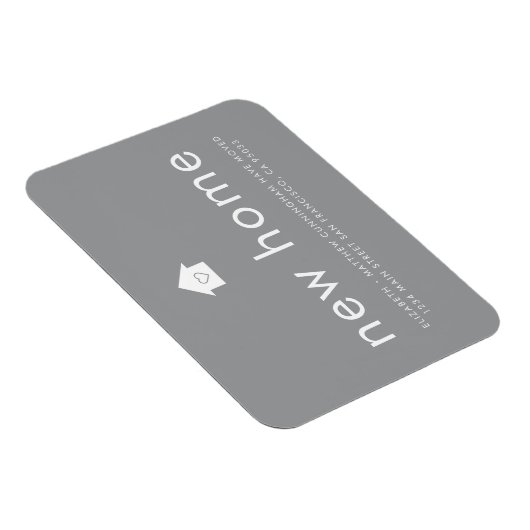 Modern hell Minimalistisch Neue Zuhause Magnet (Rechte Seite)