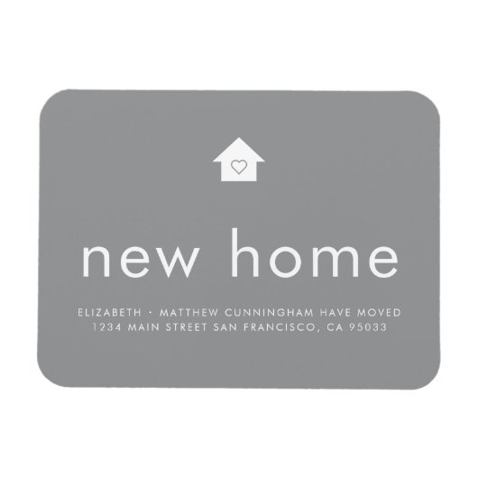 Modern hell Minimalistisch Neue Zuhause Magnet (Horizontal)