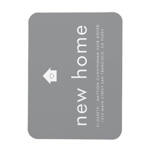 Modern hell Minimalistisch Neue Zuhause Magnet (Vertikal)