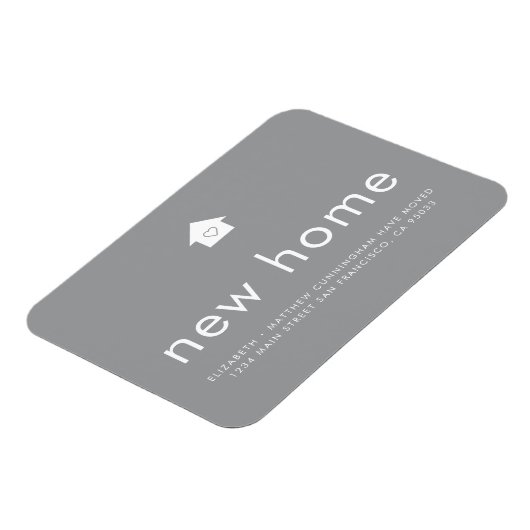 Modern hell Minimalistisch Neue Zuhause Magnet (Linke Seite)