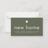 Modern hell Minimalistisch Neue Zuhause Mitteilungskarte (Vorderseite)