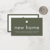 Modern hell Minimalistisch Neue Zuhause Mitteilungskarte (Vorderseite/Rückseite Beispiel)
