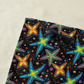 Modern hell-schwarze Seesternmuster Strandtuch (Beispiel)