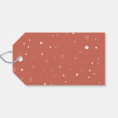 Modern hell Spaß & farbenfroh frohe Weihnachten Geschenkanhänger (Rückseite Horizontal)