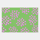 Modern Hellgrün Orange Hot Pink Weihnachten Geschenkpapier Set (Vorderseite 3)