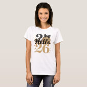 Modern Hello 2026 Typography New Year Ball T-Shirt (Vorne ganz)