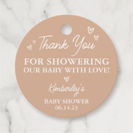 Modern Hello Baby Hearts Dusche Vielen Dank Geschenkanhänger