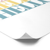 Modern Hello Bold Color Minimalistisch Poster (Ecke)