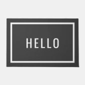 Modern Hello | Editierbare Farben Fußmatte (Vorderseite)