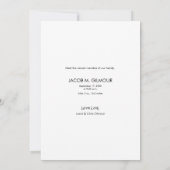 Modern Hello Foto Einführung der Baby Boy Geburt Ankündigung (Rückseite)