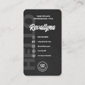 MODERN HELLO LOGO DARK GRAY VISITENKARTE (Rückseite)