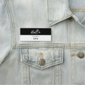 Modern Hello my name Namensschild (Beispiel)