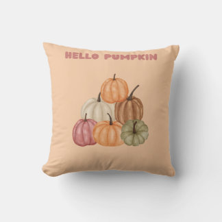 Modern Hello Pumpkin Orange Pumpkin Kissen