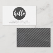 MODERN HELLO SCRIPT handgezeichnete Fett-Spot-Tafe Visitenkarte (Vorne/Hinten)