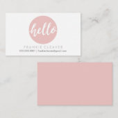 MODERN HELLO SCRIPT handgezeichnete fette Fleckche Visitenkarte (Vorne/Hinten)