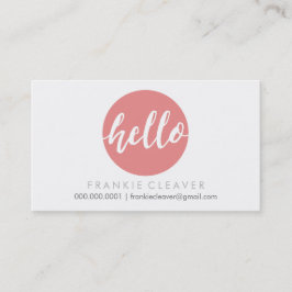 MODERN HELLO SCRIPT handgezeichnete fette Fleckenk Visitenkarte