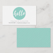 MODERN HELLO SCRIPT handgezeichnete fette Stelle n Visitenkarte (Vorne/Hinten)