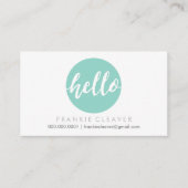 MODERN HELLO SCRIPT handgezeichnete fette Stelle n Visitenkarte (Vorderseite)