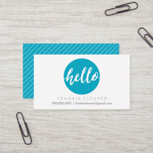 MODERN HELLO SCRIPT handgezeichnete fette Stelle t Visitenkarte