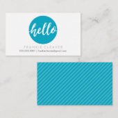 MODERN HELLO SCRIPT handgezeichnete fette Stelle t Visitenkarte (Vorne/Hinten)