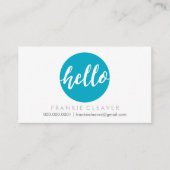 MODERN HELLO SCRIPT handgezeichnete fette Stelle t Visitenkarte (Vorderseite)