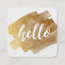 MODERN HELLO SCRIPT Luxus Goldpinselstrich