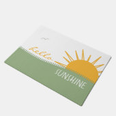 Modern Hello Sunshine Willkommen Fußmatte (Schrägansicht)