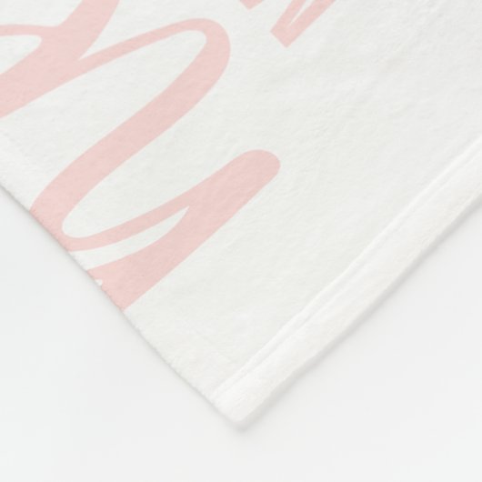Modern Hello World Blush Pink Foto Collage Fleecedecke (Ecke)