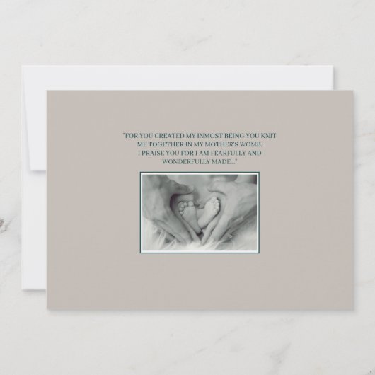 Modern Hello World Script Baby Geburtsankündigung Ankündigung (Rückseite)