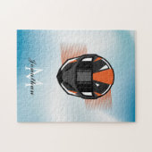 Modern Helmet Racing Motorcross Individuelle Name  Puzzle (Horizontal)