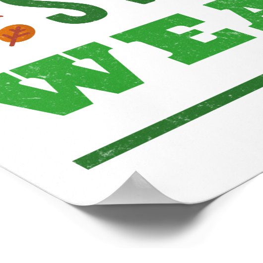 Modern Herbst Fall Word Art Poster (Ecke)