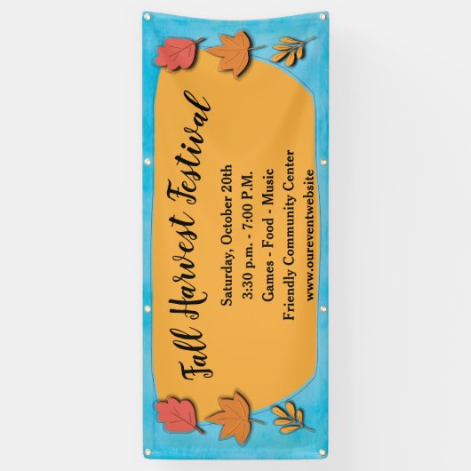 Modern Herbst Herbstleaf Banner (Vertikal)