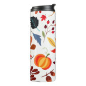 Modern Herbst Pumpkin Leaf Muster Thermosbecher (Nach links gedreht)