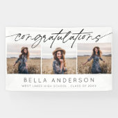 Modern Herzlichen Glückwunsch Abschluss Script 3 F Banner (Horizontal)