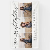 Modern Herzlichen Glückwunsch Abschluss Script 3 F Banner (Vertikal)