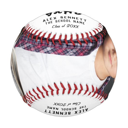 Modern Herzlichen Glückwunsch Graduate Abschluss F Baseball (Vorderseite)