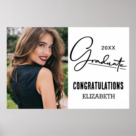 Modern Herzlichen Glückwunsch Graduate Foto Poster (Vorne)